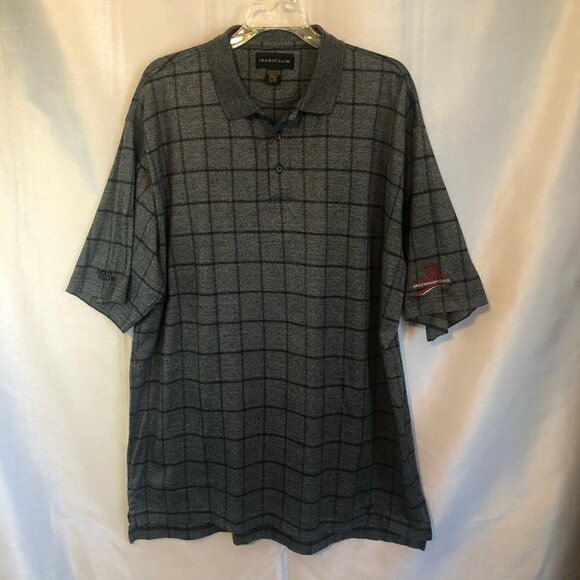 NWOT IZODCLUB  Mens XLG Polo Shirt in Grey/Black - Picture 9 of 9